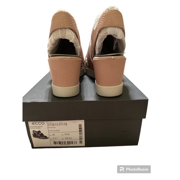 ECCO Shape Wedge Plateau Sandal in Rose Poussiere - Picture 8 of 11